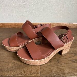 a new day Tan Wedge Sandals